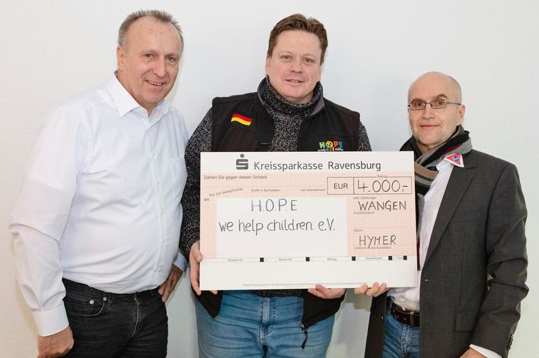 Hymer-Leichtmetallbau spendet an H.O.P.E. we help children